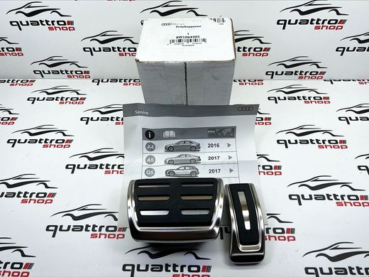 Комплект алюминиевых накладок на педали Акпп Audi A4 B9/ A5 B9/ Q5 B9 8W1064205, 8W1 064 205 фото